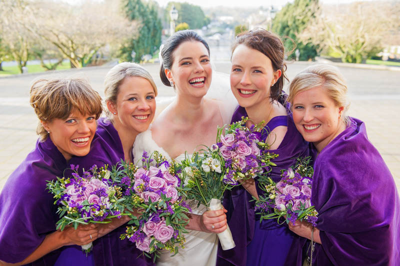 bride and bridesmaids photography